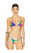 Indah Mary Triangle Bikini Top In Purple