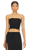 Indah Minimal Bandeau Top In Black