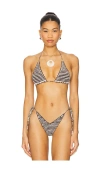 Indah Shilo Two-color Triangle Bikini Top