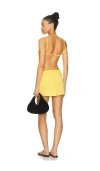 Indah Taurus Cut-out Side Mini Dress In Yellow