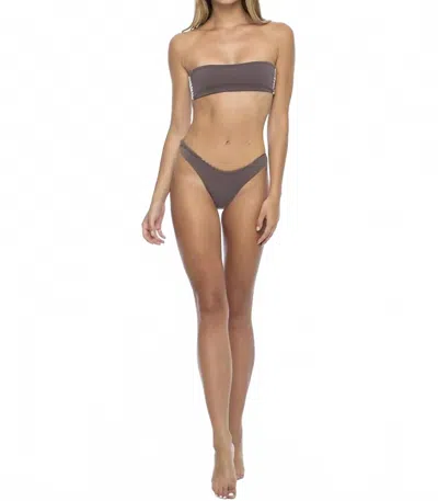 Indah Tenille Reversible Bikini Bottom In Bronze In Yellow