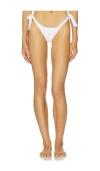 Indah Terra Side Tie Bikini Bottom In White
