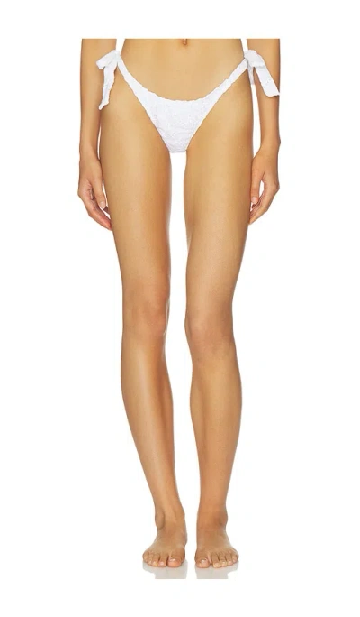 Indah Terra Side Tie Bikini Bottom In White