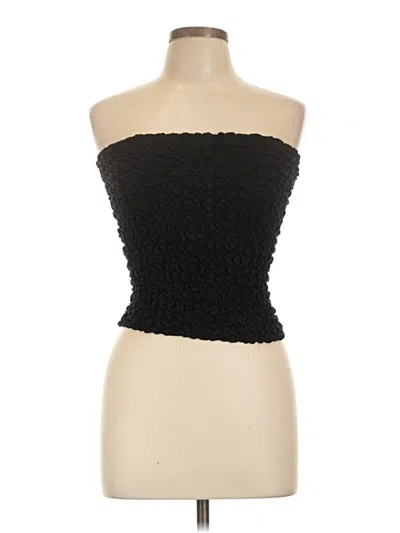 Pre-owned Indah Tube Top Black Strapless Neckline Tops