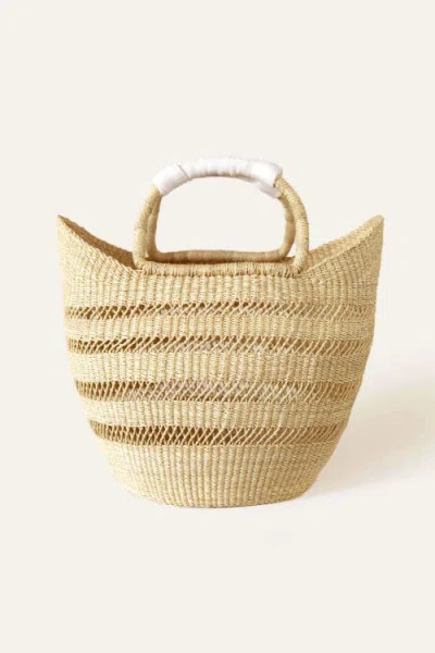 Indego Africa Bolga Floor Basket With Handles In Natural