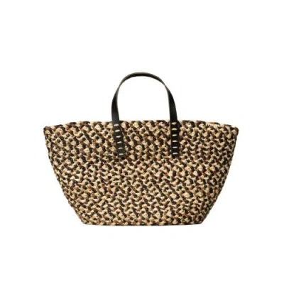 Indego Africa Claudine Signature Speckled Tote In Brown