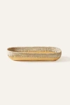 Indego Africa Copabu Wood + Raffia Rectangle Tray In Natural