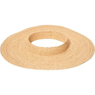 Indego Africa Embe Braided Raffia Sun Visor In Neutral