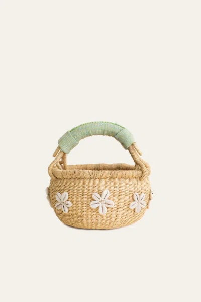 Indego Africa Flower Bolga Green In Green And Natural