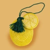 Indego Africa Fruit Slices Bag Charms In Yellow