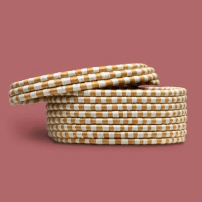 Indego Africa Lidded Storage Boxes In Gold