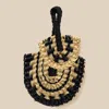 Indego Africa Mini Fan Bag Charm In Black