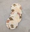 Indego Africa Mixed Abstract Form Set Of 4 Coasters