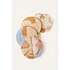 Indego Africa Mixed Abstract Form Set Of 4 Coasters In Multicolor