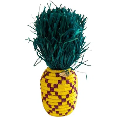 Indego Africa Nanasi (pineapple) Bag Charm In Metallic