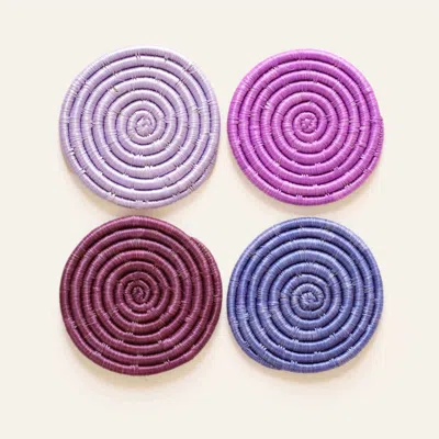 Indego Africa Solid Mixed Set Of 4 Coasters
