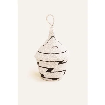 Indego Africa Zig Zag Beaded Peace Basket In Multi