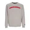 Independent Brigade Felt Crewneck Cement Men's Crewneck Sweatshirt In Gray
