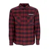 Independent Tilden Flannel Men's Long Sleeve Shirt L/s Shirt Maroon In Red