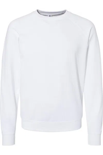 Independent Trading Co. Icon Lightweight Loopback Terry Crewneck Sweatshirt In White