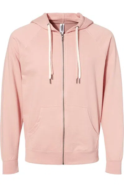 Independent Trading Co. Icon Lightweight Loopback Terry Full-zip Hooded Sweatshirt In Multi