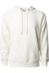 Independent Trading Co. Icon Lightweight Loopback Terry Hooded Sweatshirt In Beige
