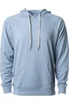 Independent Trading Co. Icon Lightweight Loopback Terry Hooded Sweatshirt In Blue