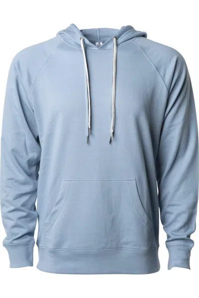 Independent Trading Co. Icon Lightweight Loopback Terry Hooded Sweatshirt In Blue