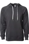 Independent Trading Co. Icon Lightweight Loopback Terry Hooded Sweatshirt In Grey