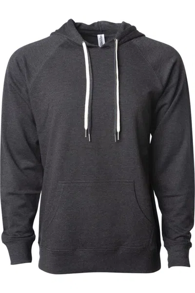 Independent Trading Co. Icon Lightweight Loopback Terry Hooded Sweatshirt In Grey