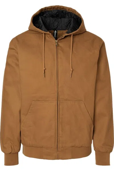 Independent Trading Co. Insulated Canvas Workwear Jacket In Brown