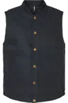 Independent Trading Co. Insulated Canvas Workwear Vest In Black