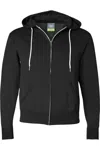 Independent Trading Co. Lightweight Full-zip Hooded Sweatshirt In Black
