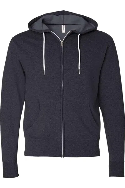 Independent Trading Co. Lightweight Full-zip Hooded Sweatshirt In Grey