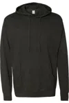 Independent Trading Co. Lightweight Hooded Pullover T-shirt In Grey