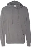 Independent Trading Co. Lightweight Hooded Pullover T-shirt In Multi