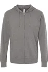 Independent Trading Co. Lightweight Jersey Full-zip Hooded T-shirt In Multi
