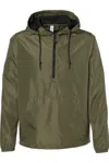 Independent Trading Co. Lightweight Quarter-zip Windbreaker Pullover Jacket In Multi