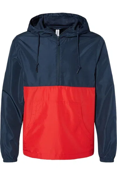 Independent Trading Co. Lightweight Quarter-zip Windbreaker Pullover Jacket In Multi