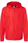 Independent Trading Co. Lightweight Windbreaker Full-zip Jacket In Red