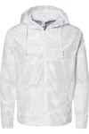 Independent Trading Co. Lightweight Windbreaker Full-zip Jacket In White