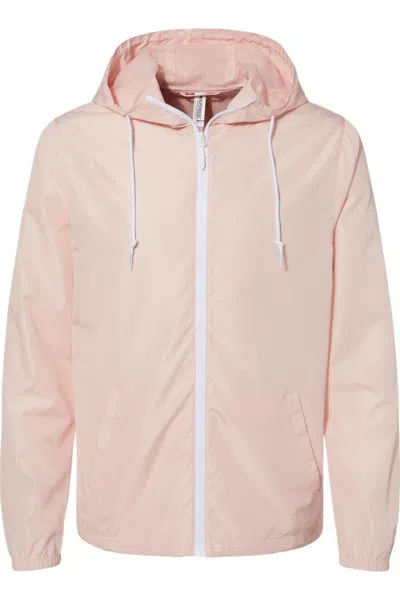 Independent Trading Co. Lightweight Windbreaker Full-zip Jacket In Pink