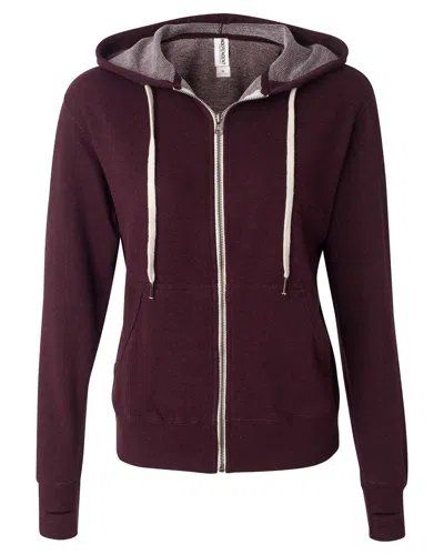 Independent Trading Co. Men's Heathered French Terry Full-zip Hooded Sweatshirt