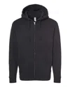 Independent Trading Co. Men's Heavyweight Full-zip Hooded Sweatshirt In Black