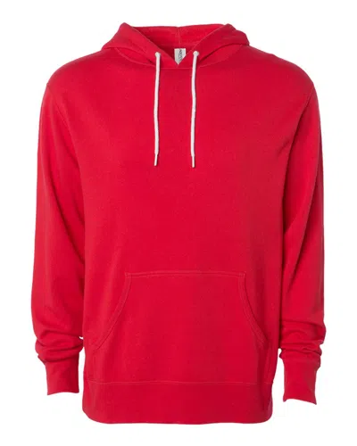Independent Trading Co. Men's Lightweight Hooded Sweatshirt In Red