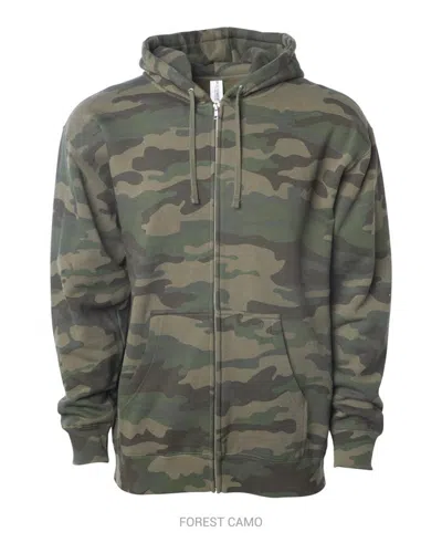 Independent Trading Co. Men's Midweight Full-zip Hooded Sweatshirt In Multi