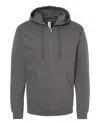 Independent Trading Co. Men's Midweight Full-zip Hooded Sweatshirt In Pink