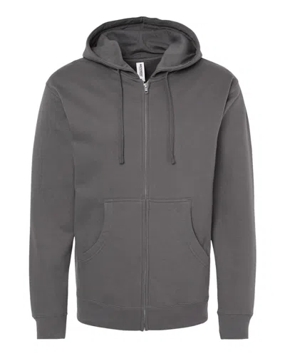 Independent Trading Co. Men's Midweight Full-zip Hooded Sweatshirt In Pink