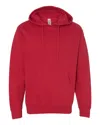 Independent Trading Co. Men's Midweight Hooded Sweatshirt In Red