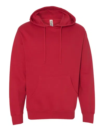 Independent Trading Co. Men's Midweight Hooded Sweatshirt In Red